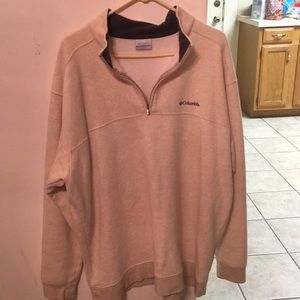 Columbia Khaki Pull Over Fleece